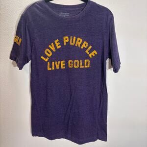 Champion LSU Tigers Love Purple Live Gold Graphic Tee Purple Size M NCAA Shirt